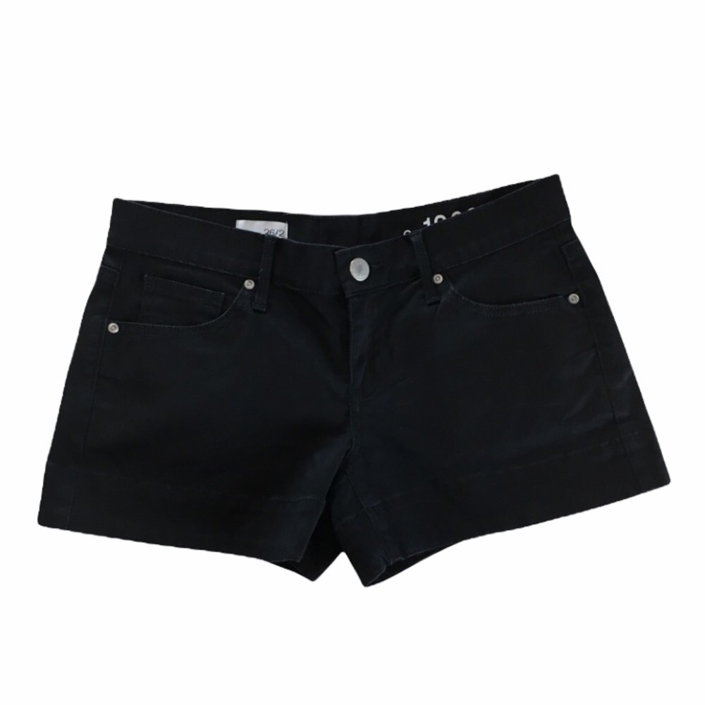 GAP 1969 Womens Size 26 2 Black Cotton Blend‎ Casual Classic Summer Shorts